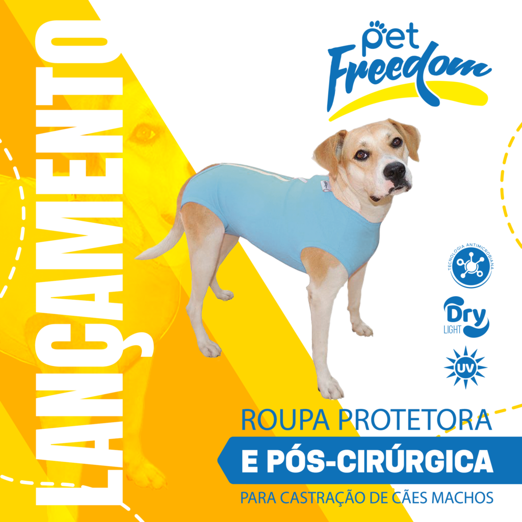 Roupa protetora cão macho