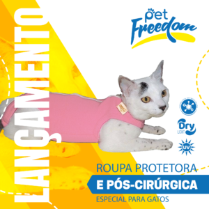 Roupa protetora especial para gatos